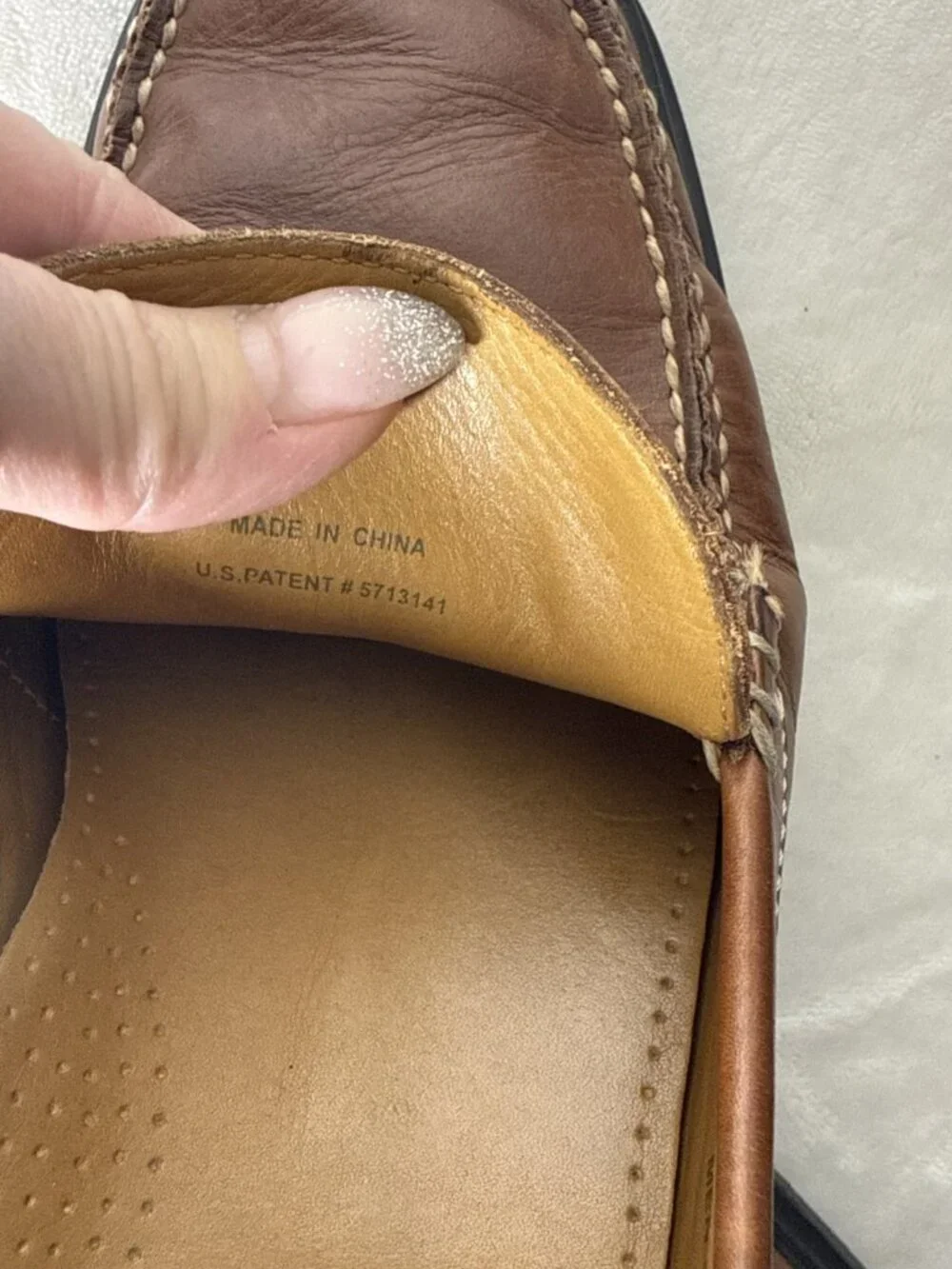 Cole Haan Full Grain Leather Loafer Men’s Shoes Cognac Toast 10M 07184 Nice